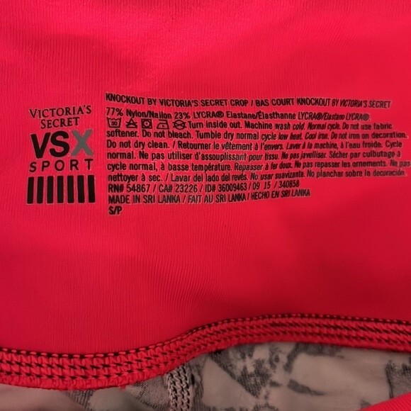 Victoria's Secret VSX Cropped Workout Leggings Size Small - Picture 6 of 9